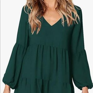 Forest Green Flowy Tunic Dress